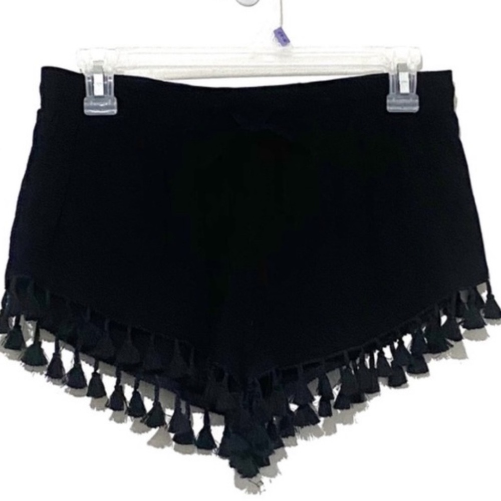 Me to We black pompom shorts